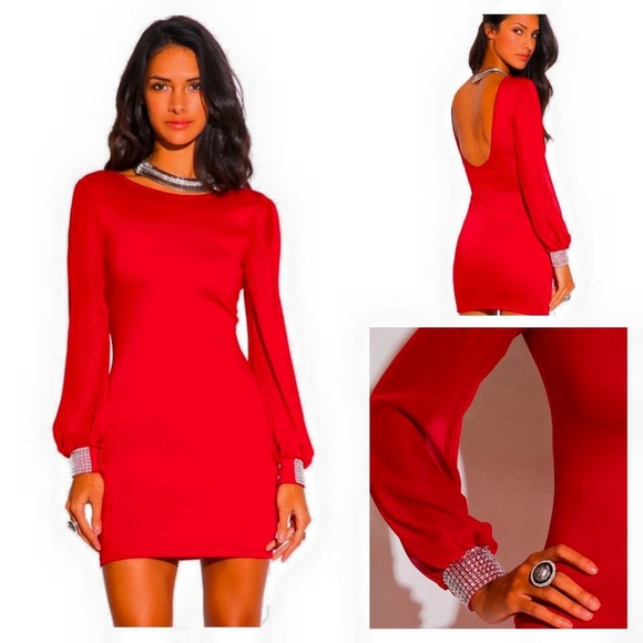 Dresses & Skirts - Lipstick Red Chiffon Cocktail Dress